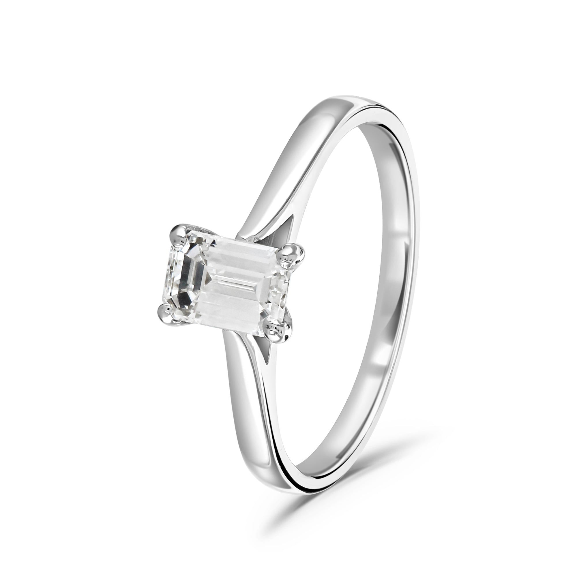 Ring - Emerald Cut Diamond Solitaire Ring