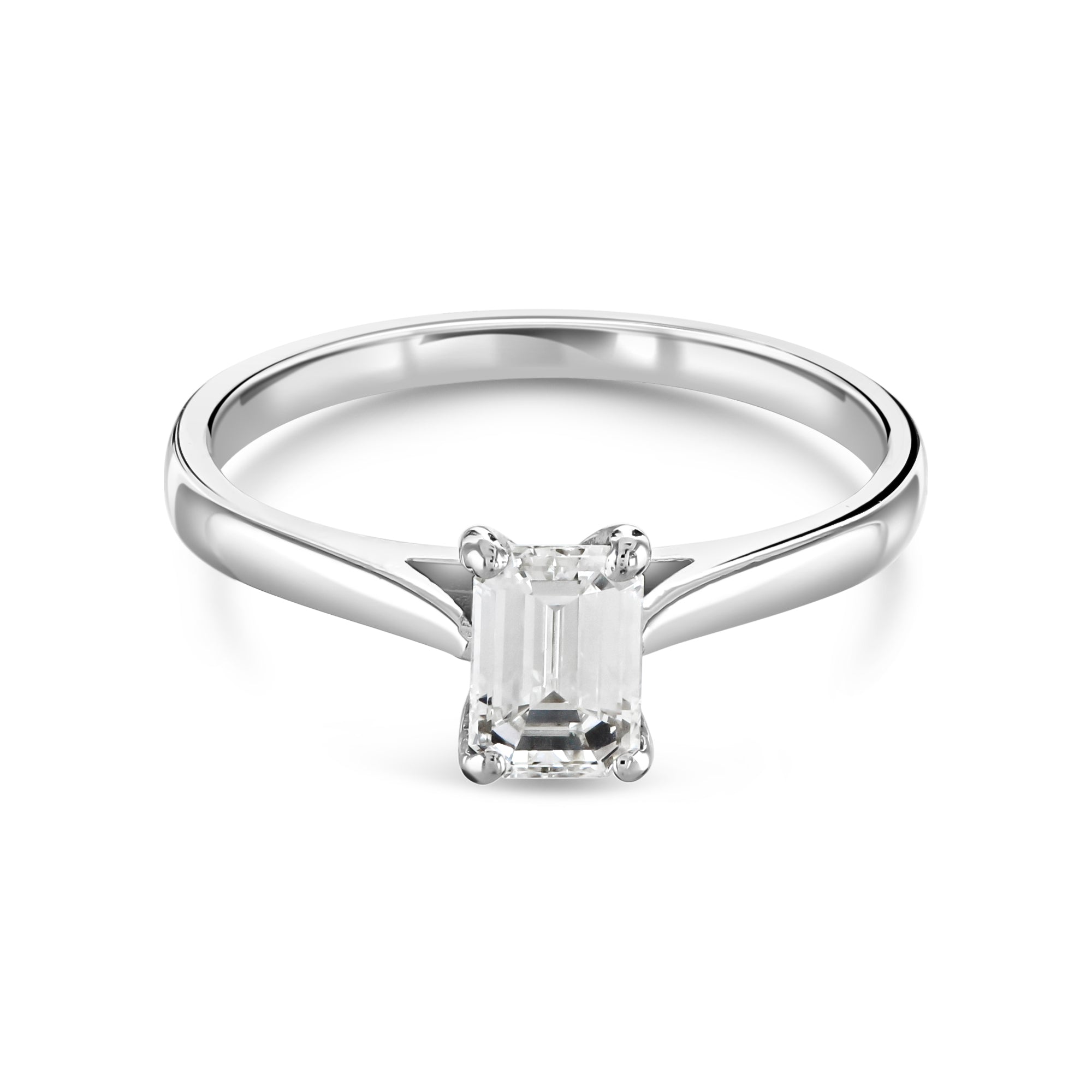 Ring - Emerald Cut Diamond Solitaire Ring