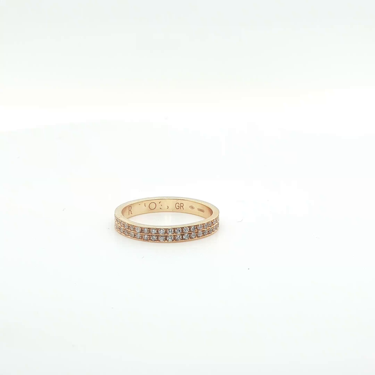 Custom Engraved Rose Gold Celestial Band Ring