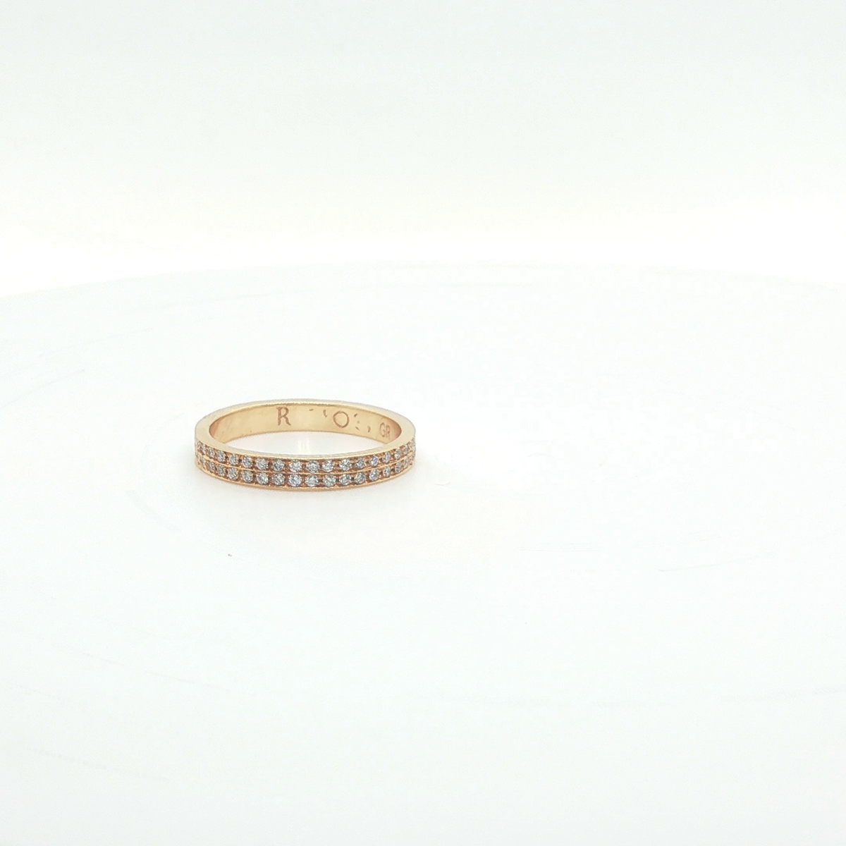 Custom Engraved Rose Gold Celestial Band Ring