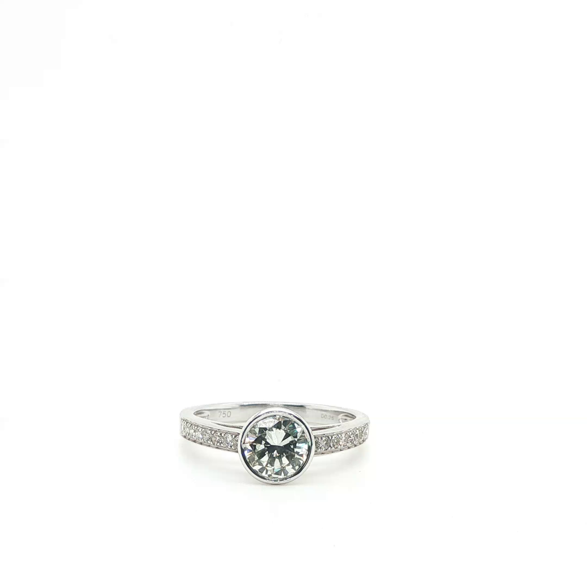 Round Brilliant Diamond Solitaire Engagement Ring in Polished White Gold