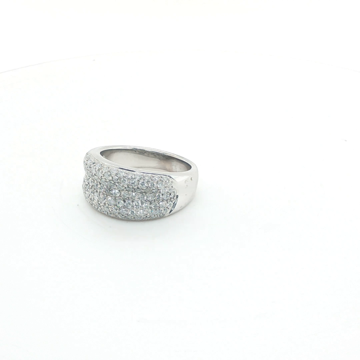 Minimalist Round Brilliant Diamond Platinum Band Ring