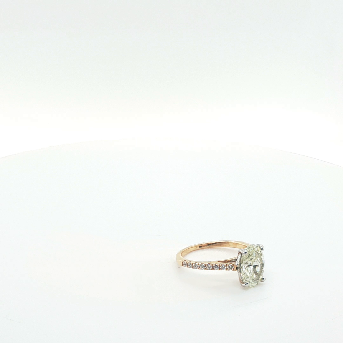 Oval Brilliant Cut Diamond Solitaire Engagement Ring in Polished Rose Gold