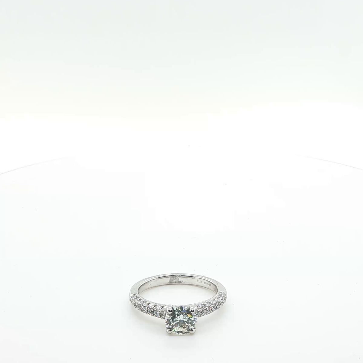 Classic Round Brilliant Diamond Engagement Ring in White Gold