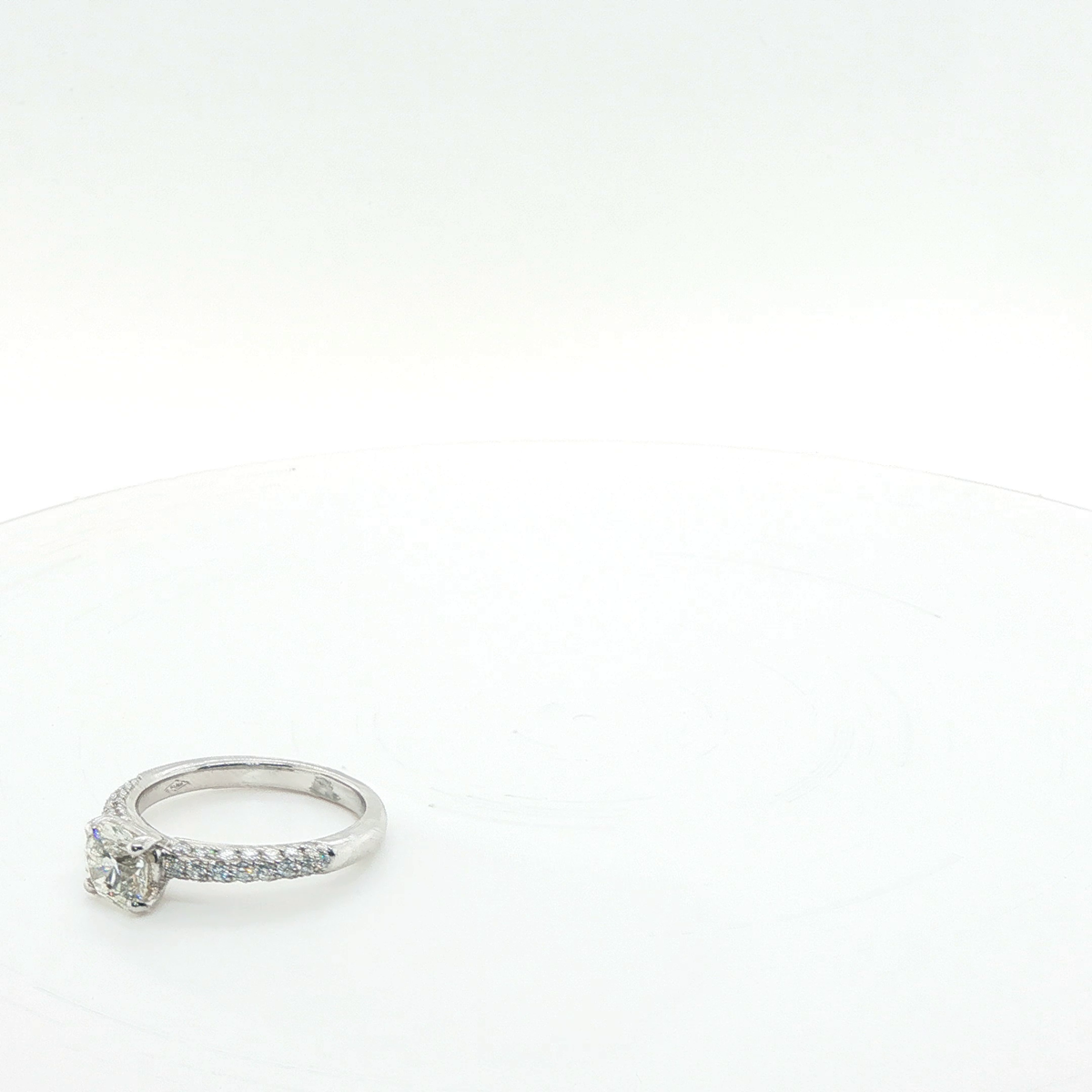 Classic Round Brilliant Diamond Engagement Ring in White Gold