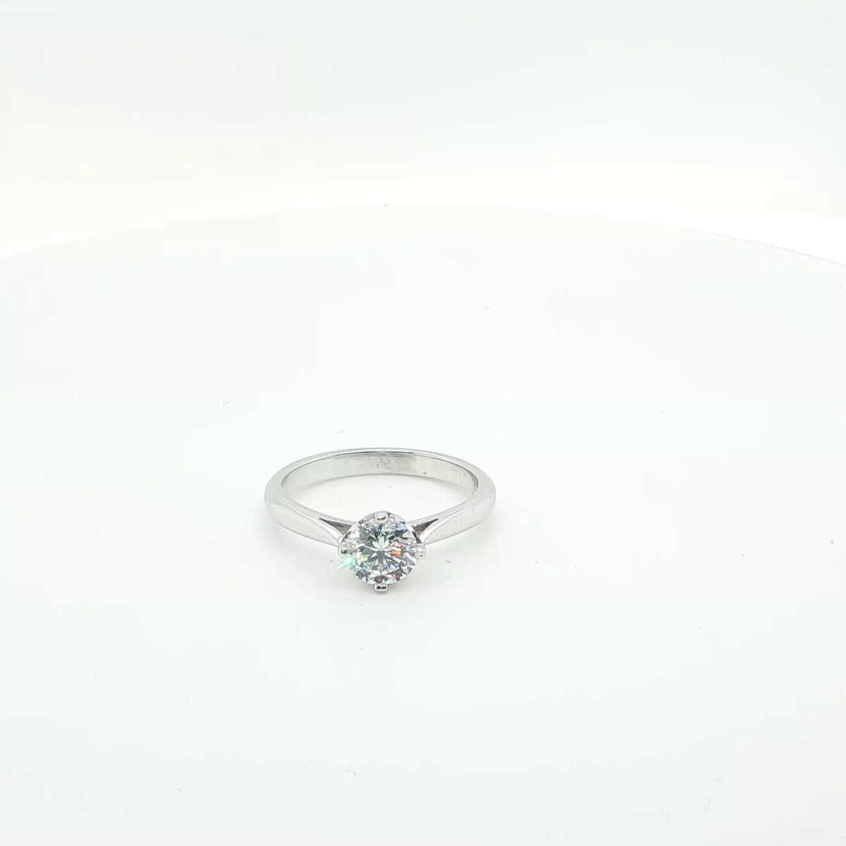Classic Round Brilliant Diamond Solitaire Engagement Ring in Platinum