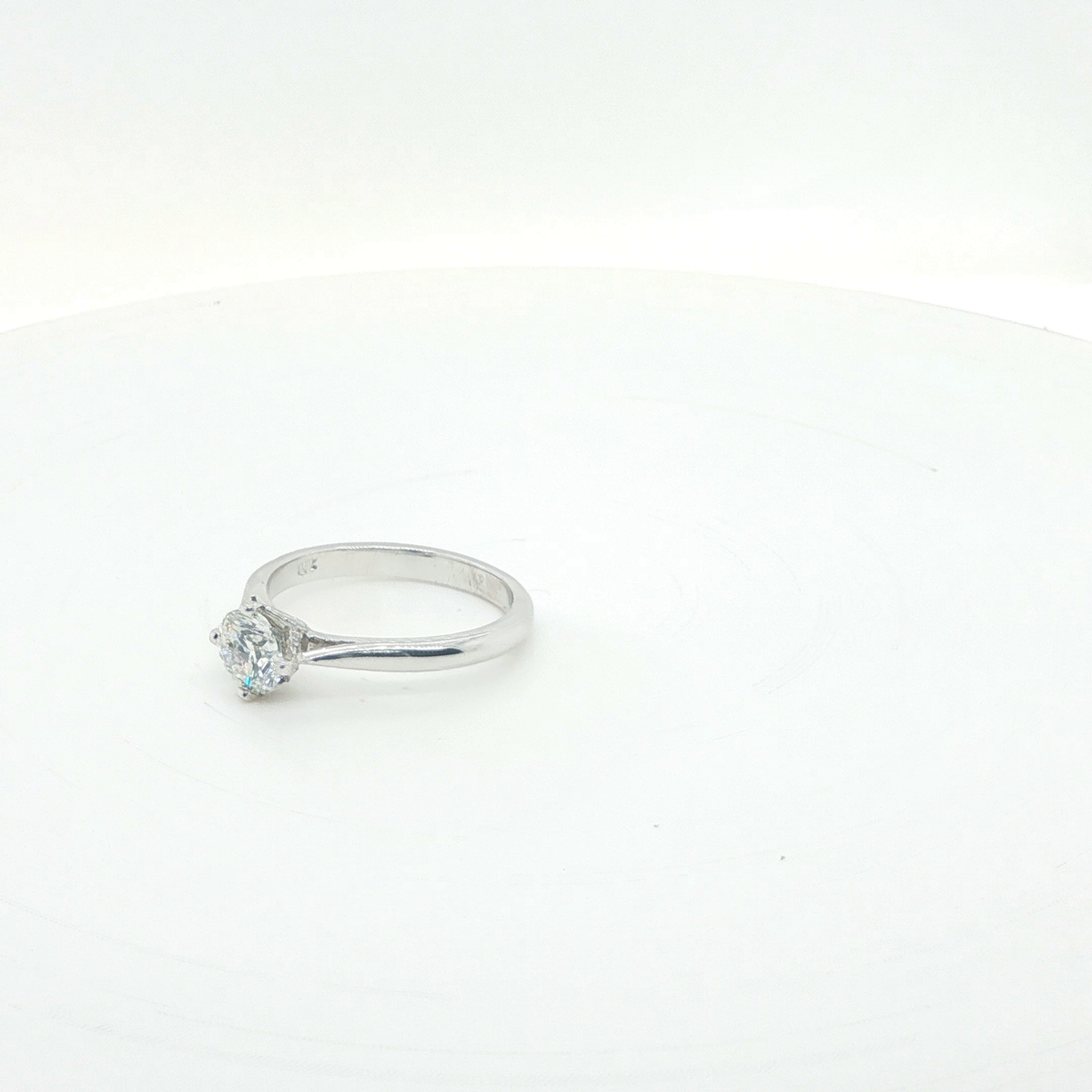Classic Round Brilliant Diamond Solitaire Engagement Ring in Platinum