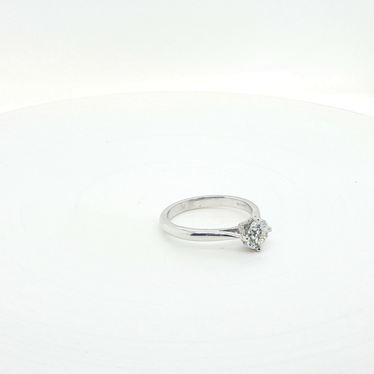 Classic Round Brilliant Diamond Solitaire Engagement Ring in Platinum