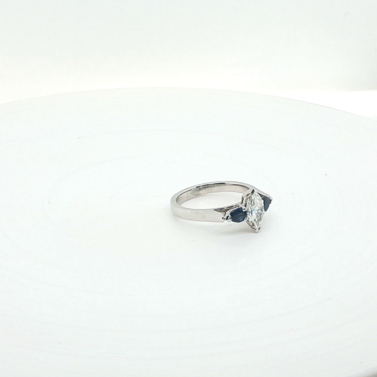 Marquise Brilliant Cut Diamond Engagement Ring in Platinum