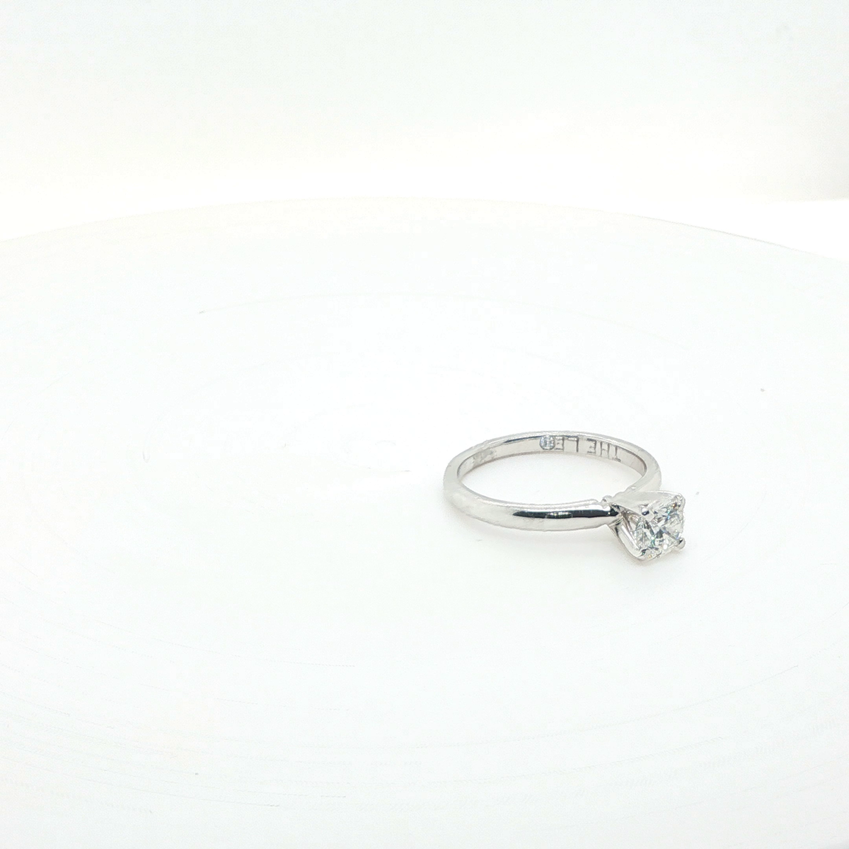 Classic Round Brilliant Cut Diamond Solitaire Ring in White Gold
