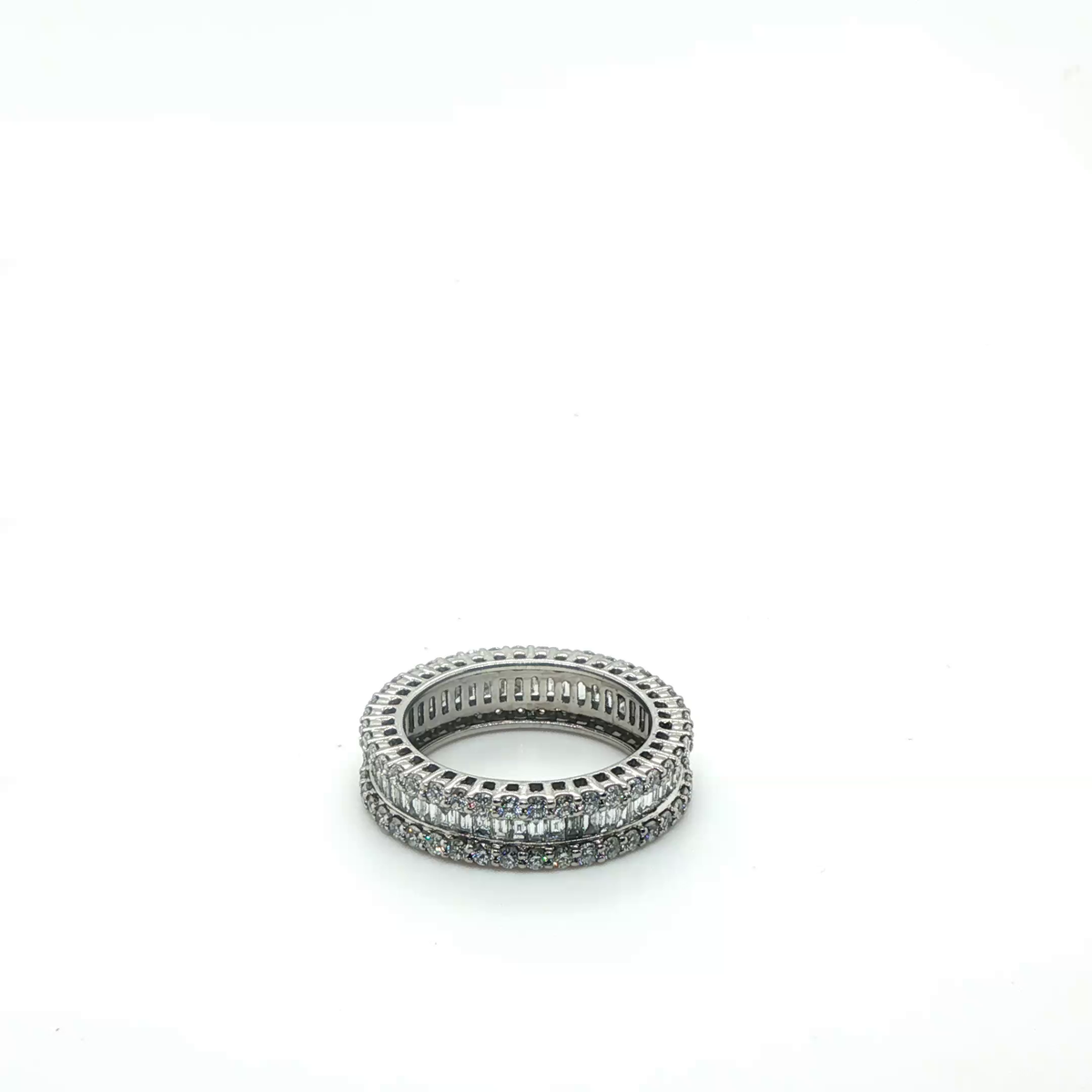 Baguette Cut Diamond White Gold Channel Set Eternity Band