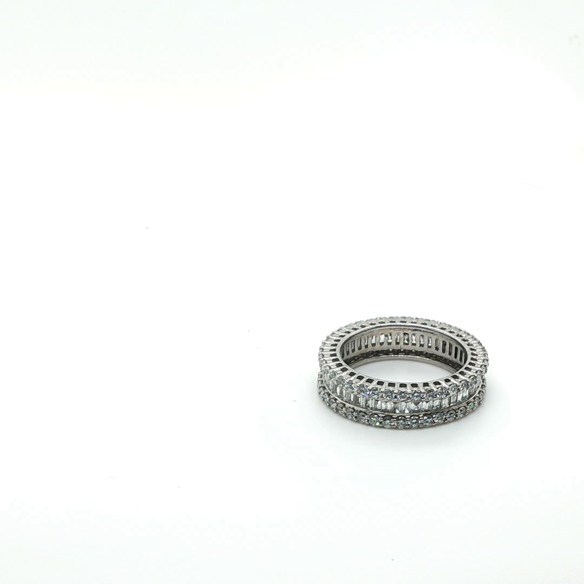 Baguette Cut Diamond White Gold Channel Set Eternity Band