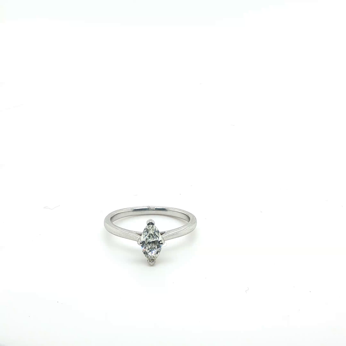 Marquise Brilliant Cut Diamond Solitaire Ring in Platinum