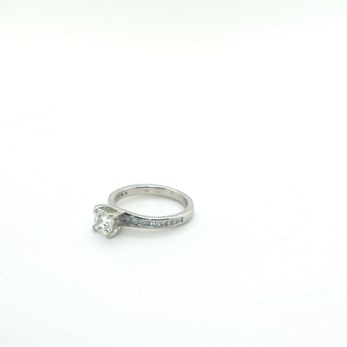 Princess Cut Brilliant Diamond Solitaire Engagement Ring in Platinum