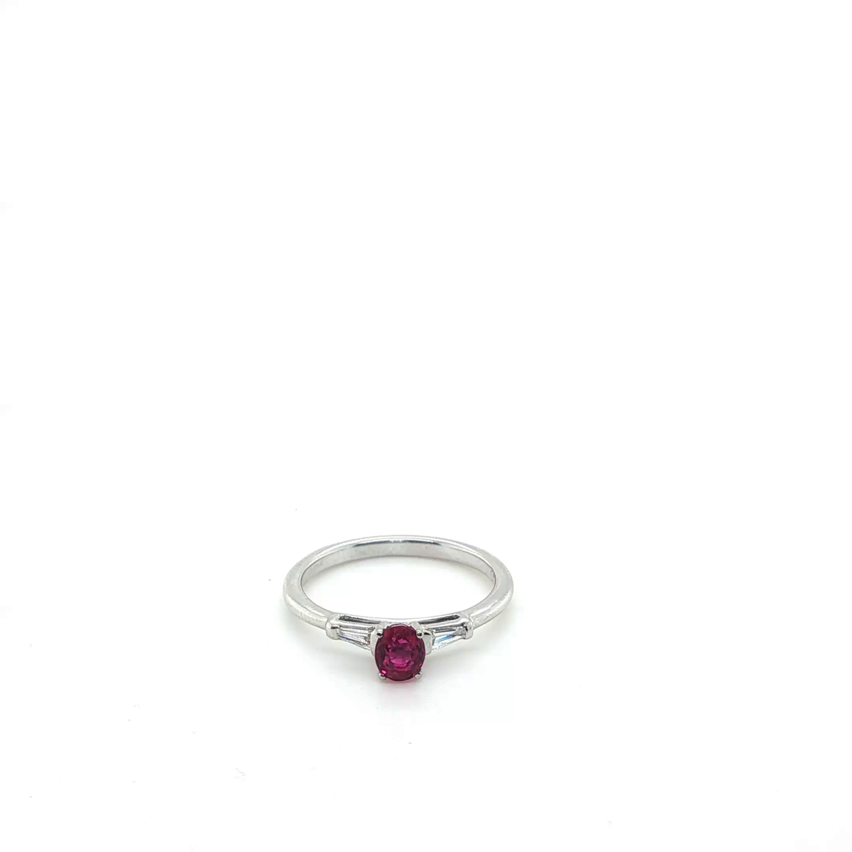 Oval Pink Sapphire Multi-Stone Ring in 18ct White Gold