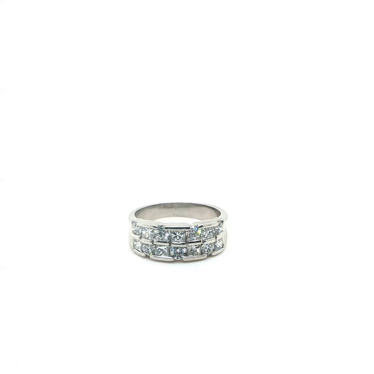 Princess Cut Diamond Multi-Stone Ring in Polished Platinum