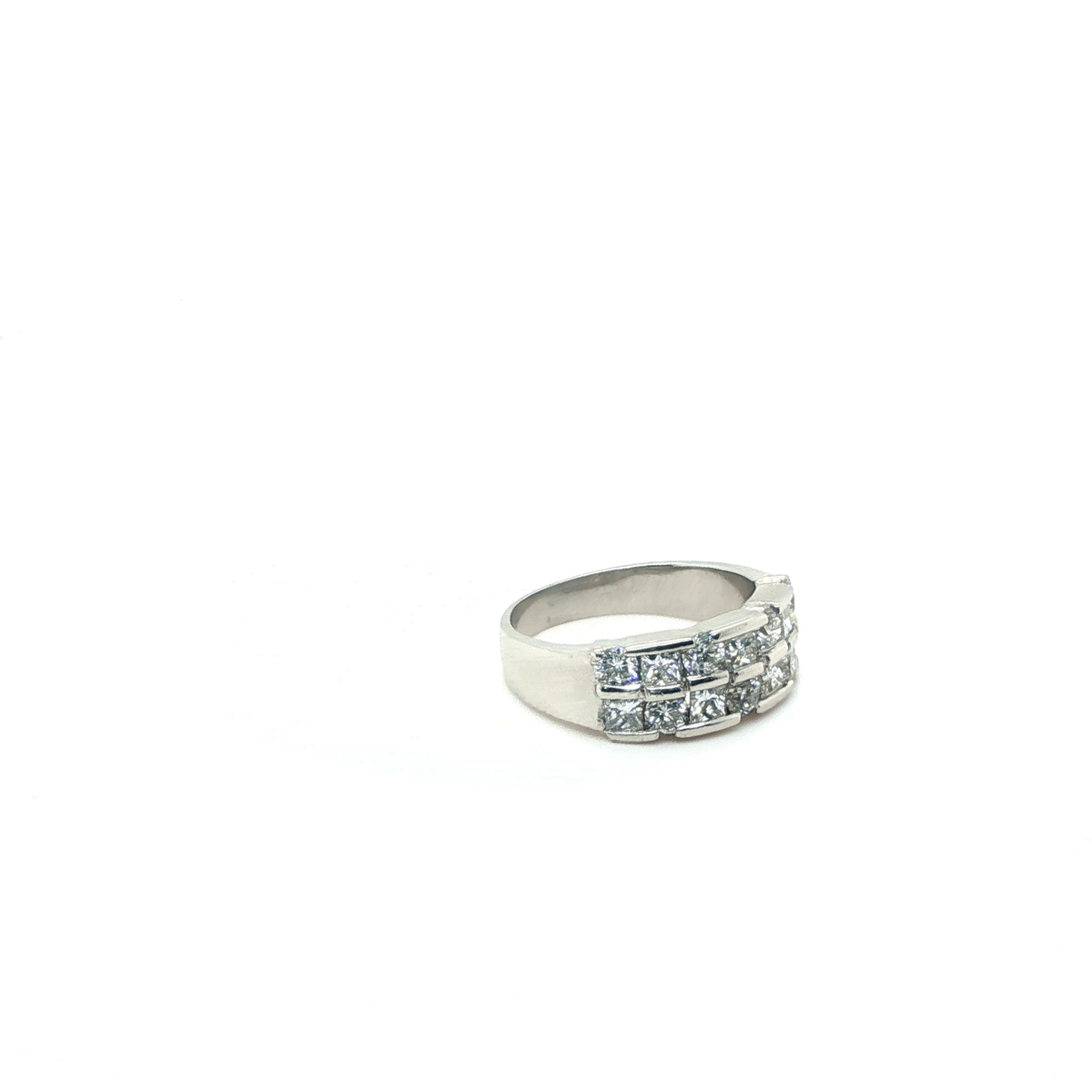 Princess Cut Diamond Multi-Stone Ring in Polished Platinum