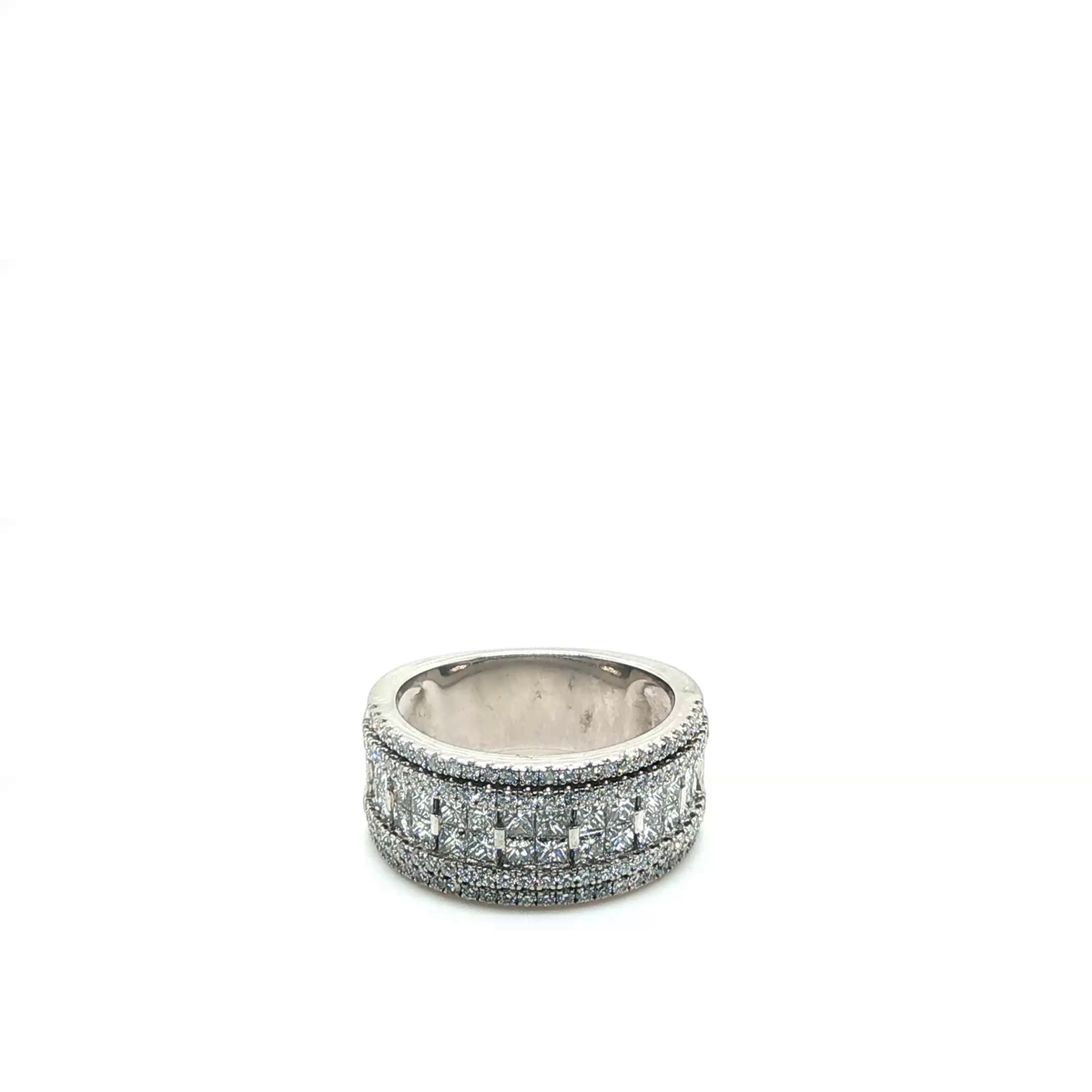 Princess Cut Diamond White Gold Channel Set Eternity Ring