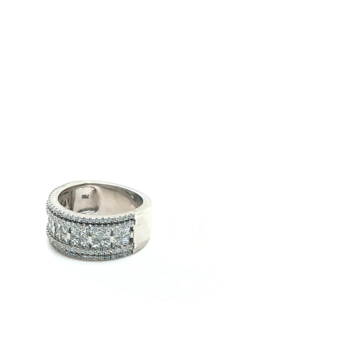 Princess Cut Diamond White Gold Channel Set Eternity Ring