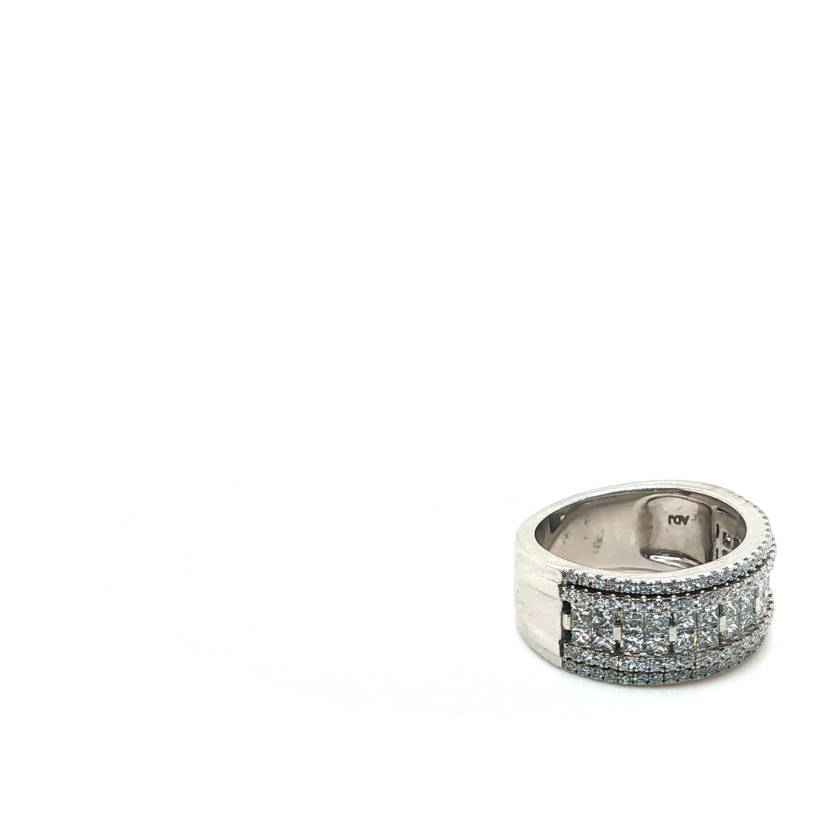 Princess Cut Diamond White Gold Channel Set Eternity Ring
