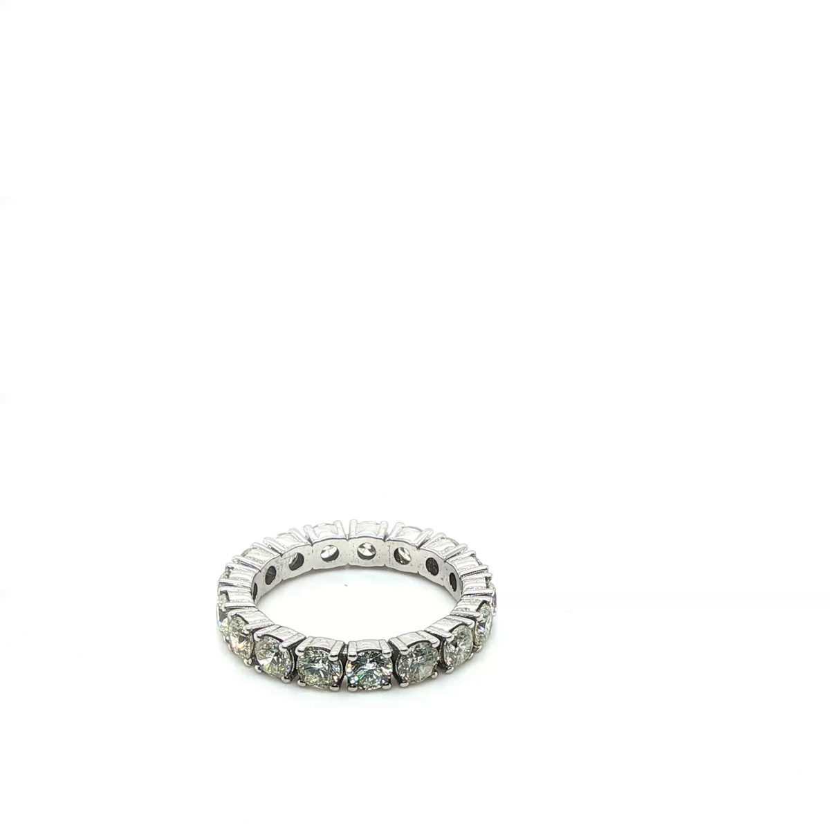 Classic Round Brilliant Cut Diamond Full Eternity Ring in White Gold