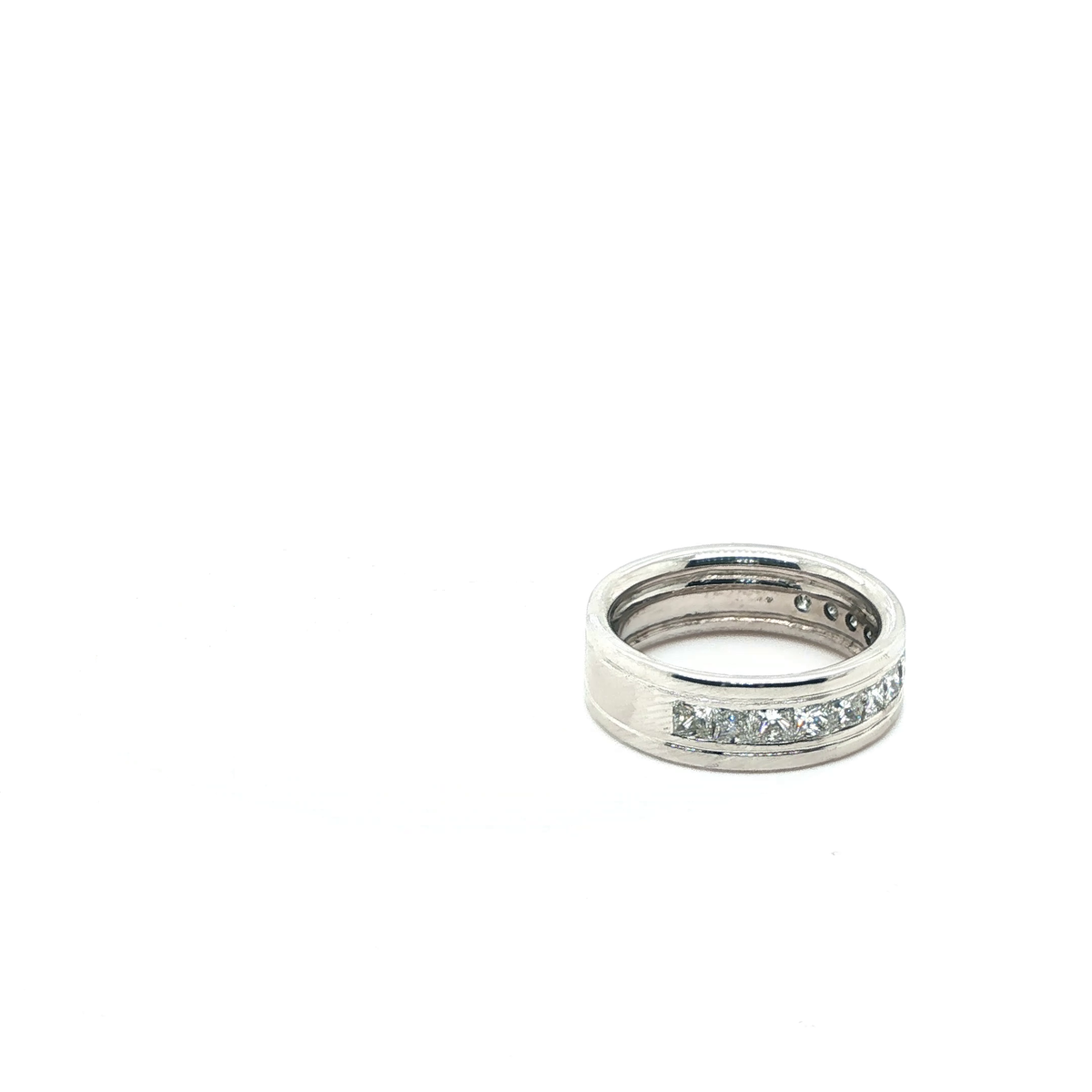 Princess-Cut Diamond Full Eternity Band in White Gold