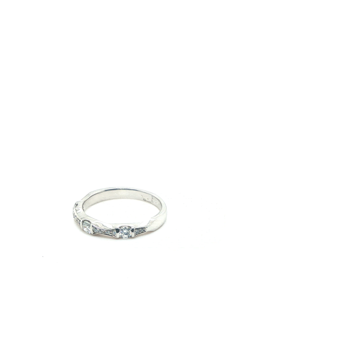 Elegant White Gold Diamond Pavé Eternity Band