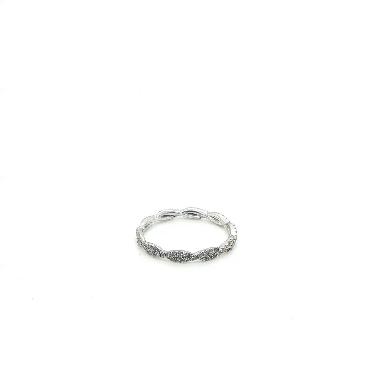 Round Brilliant Diamond Full Eternity Ring in Polished White Gold