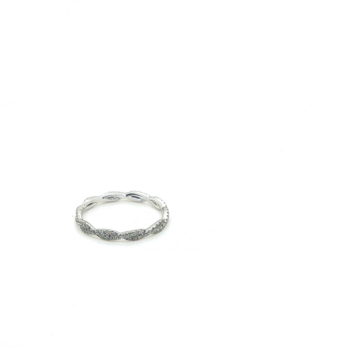 Round Brilliant Diamond Full Eternity Ring in Polished White Gold