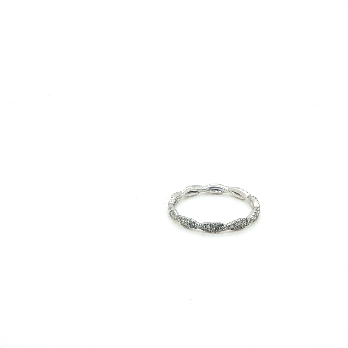 Round Brilliant Diamond Full Eternity Ring in Polished White Gold