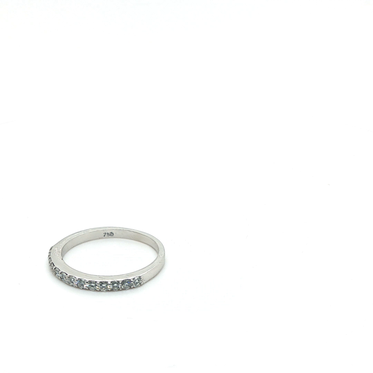 Round Brilliant Cut Diamond Channel-Set White Gold Eternity Ring