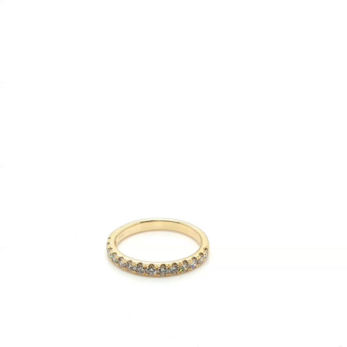 Classic Round Brilliant Cut Diamond Full Eternity Band in 18k Yellow Gold