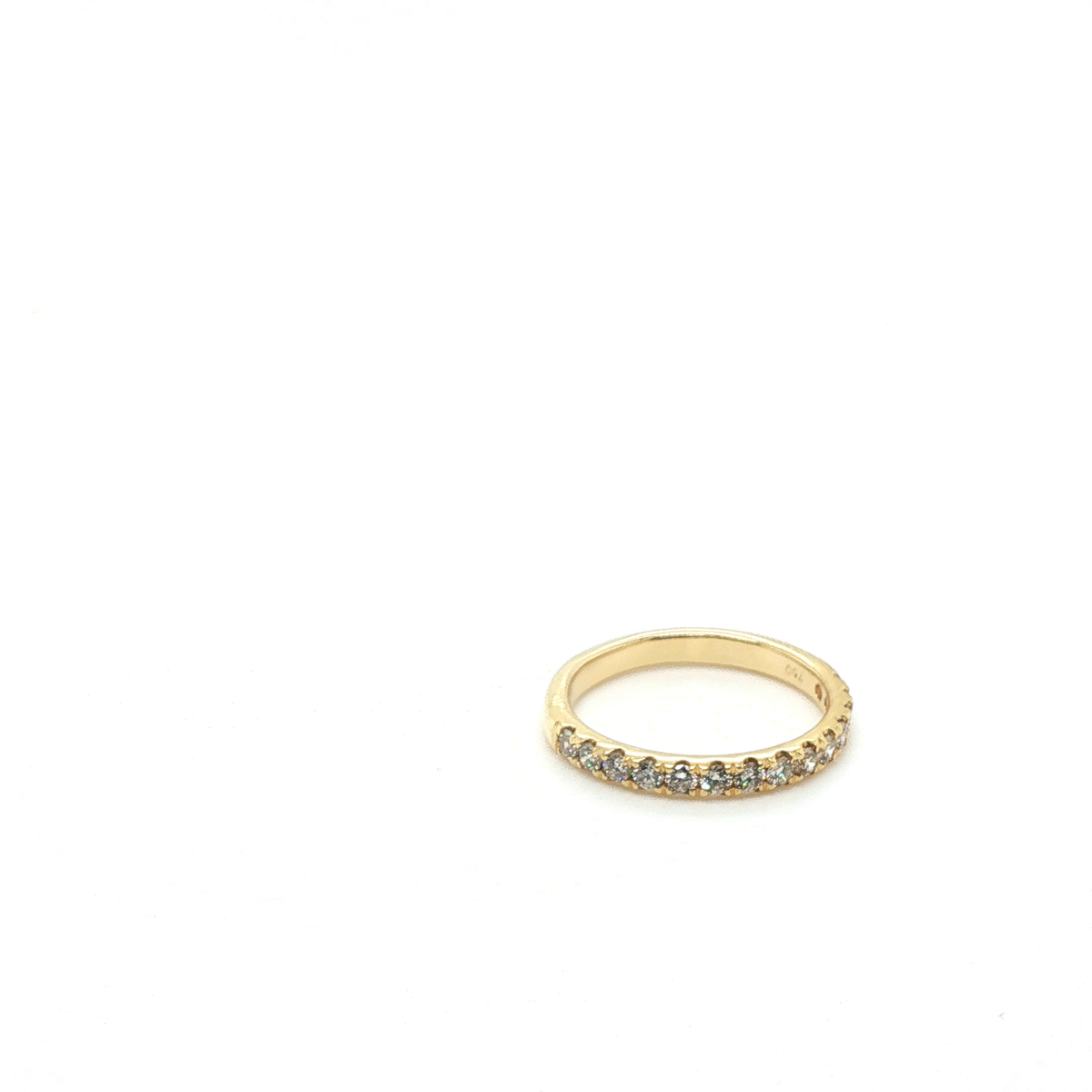 Classic Round Brilliant Cut Diamond Full Eternity Band in 18k Yellow Gold