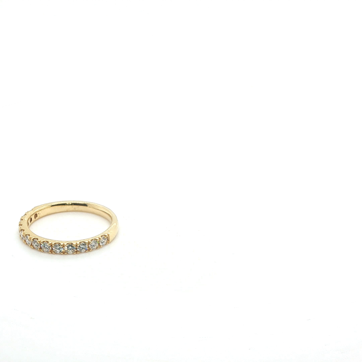 Round Brilliant Cut Diamond Eternity Ring in Polished Yellow Gold