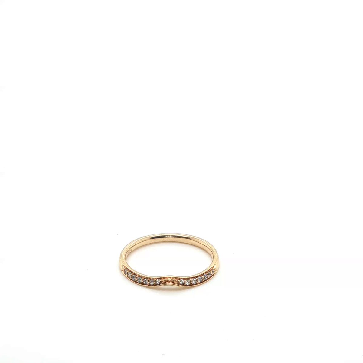 Modern Brilliant Round Diamond Rose Gold Wedding Ring