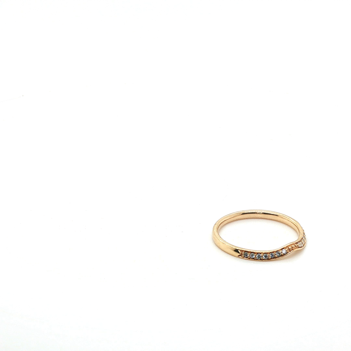 Modern Brilliant Round Diamond Rose Gold Wedding Ring