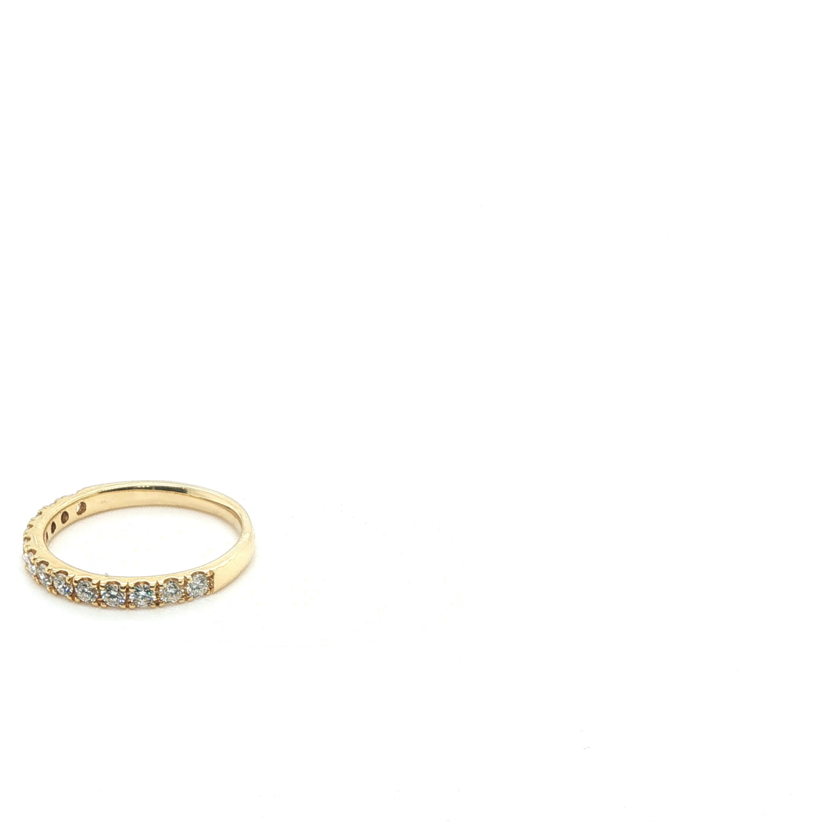 Round Brilliant Cut Diamond Eternity Ring in Polished Yellow Gold