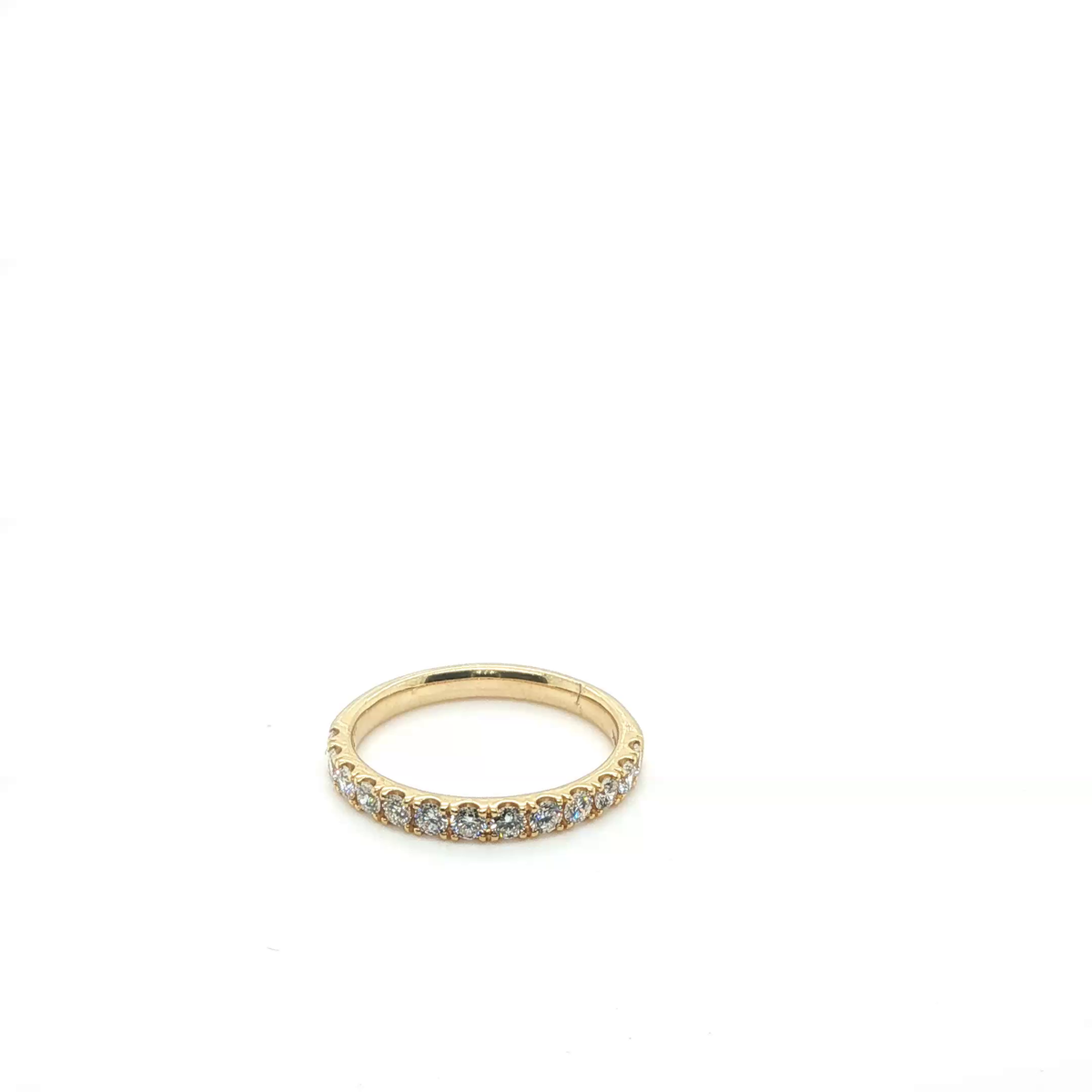 Classic Round Brilliant Diamond Channel Set Eternity Ring in Yellow Gold