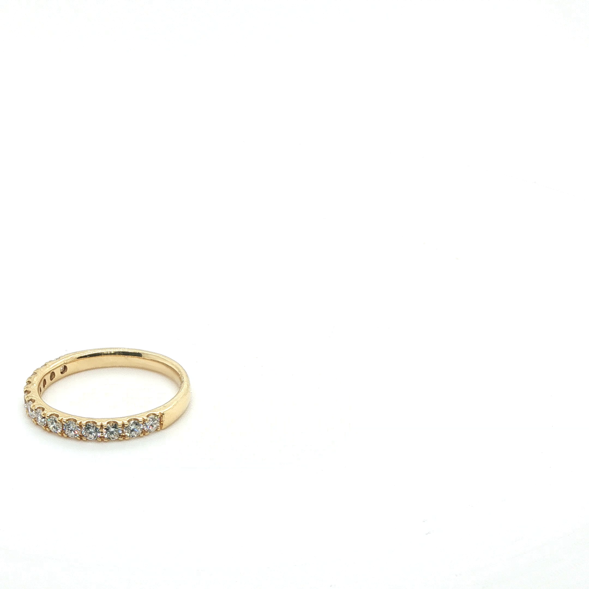 Classic Round Brilliant Diamond Channel Set Eternity Ring in Yellow Gold