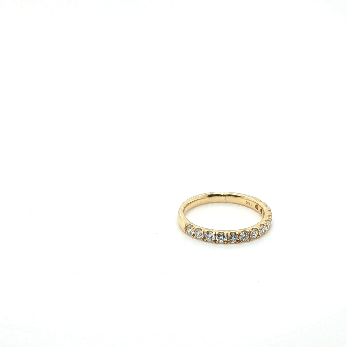 Classic Round Brilliant Diamond Channel Set Eternity Ring in Yellow Gold