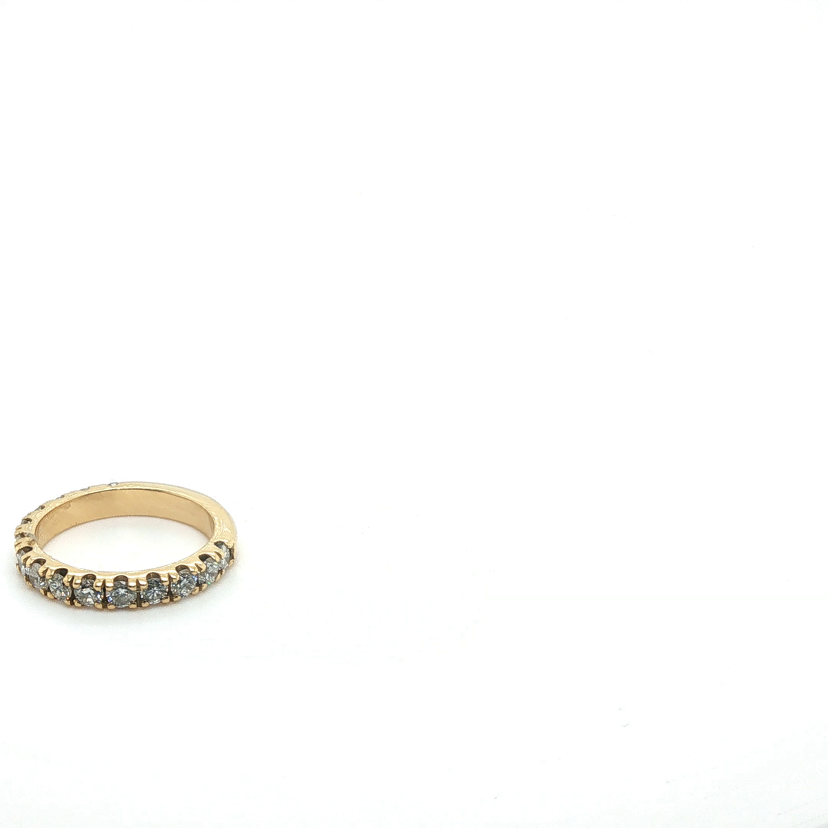 18k Yellow Gold Round Brilliant Cut Diamond Full Eternity Band