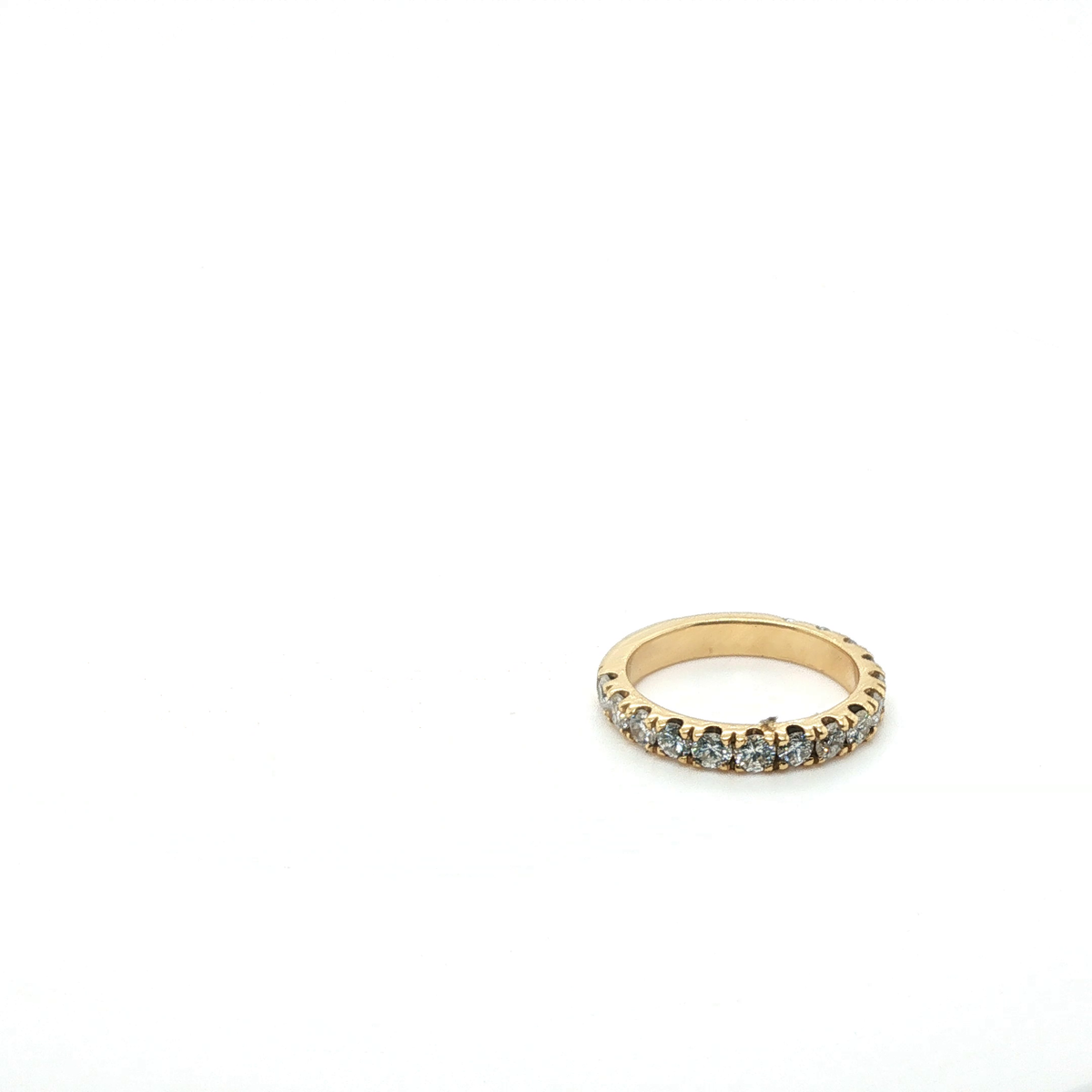 18k Yellow Gold Round Brilliant Cut Diamond Full Eternity Band