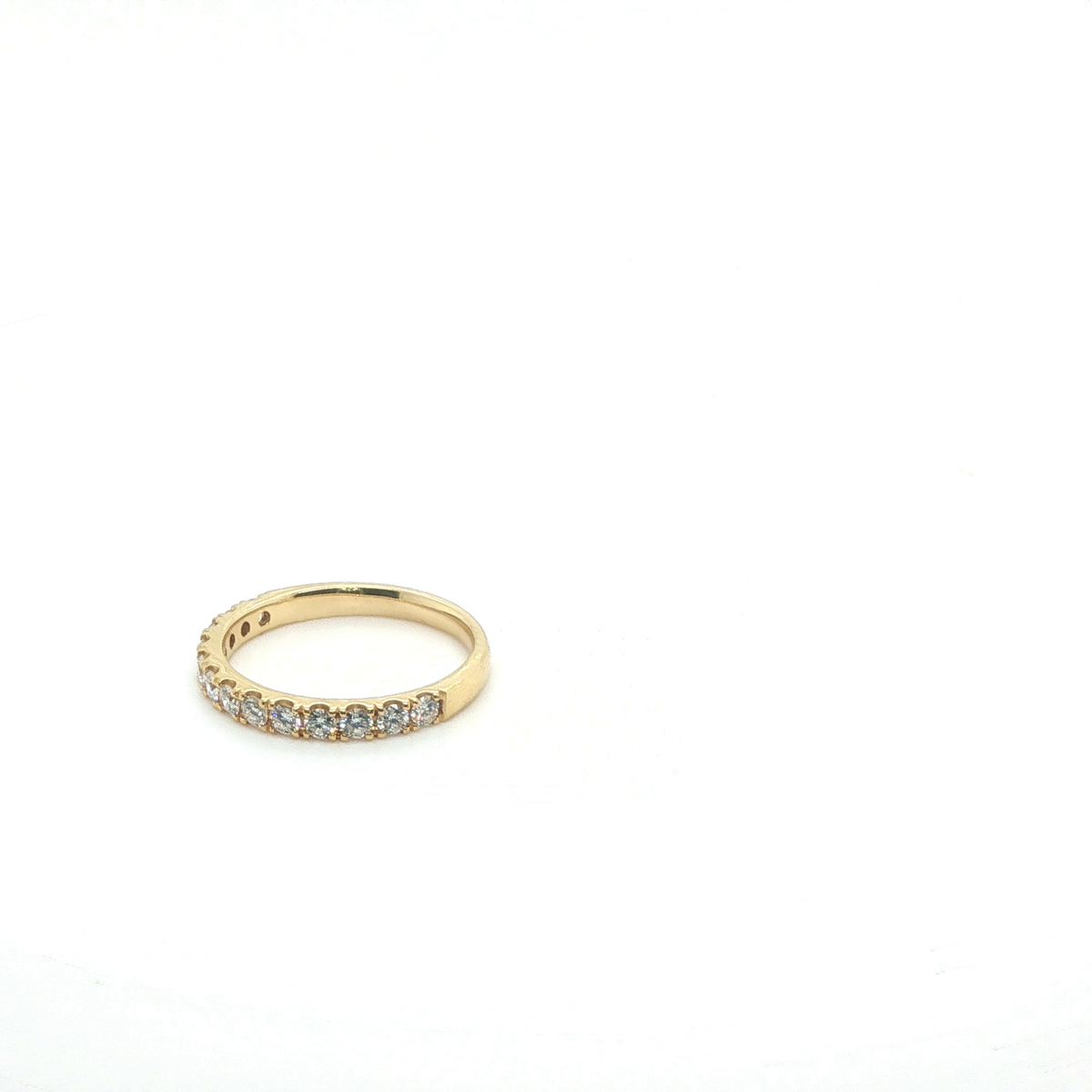 Classic Round Brilliant Diamond Channel Set Eternity Ring in Yellow Gold
