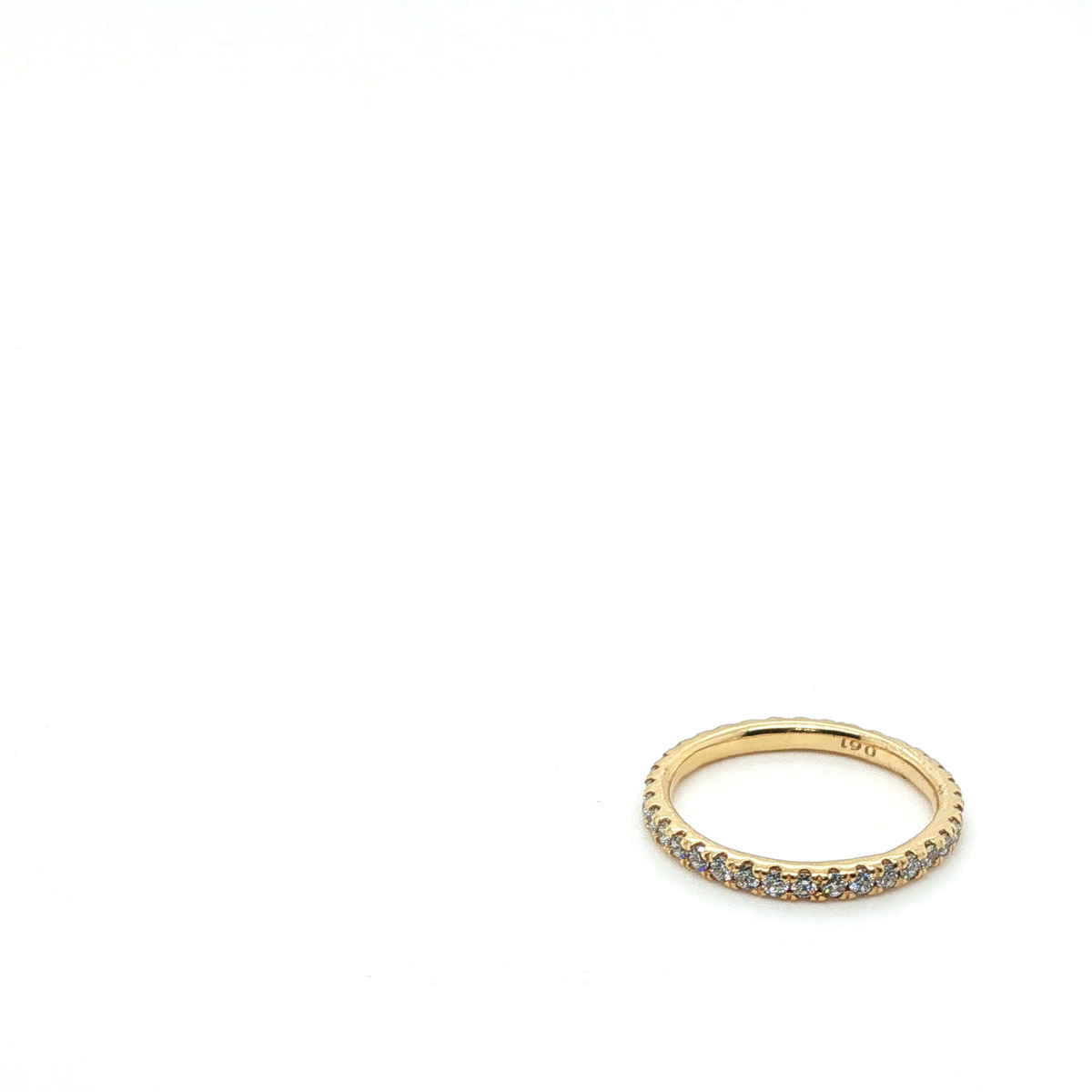 Round Brilliant Cut Diamond Eternity Ring in Polished Yellow Gold