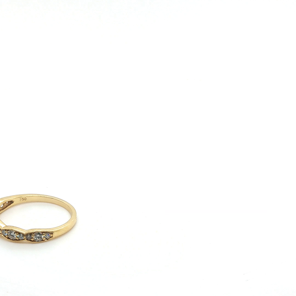 Contemporary Yellow Gold Stackable Ring Set with Brilliant Round Diamond and Love Engraving