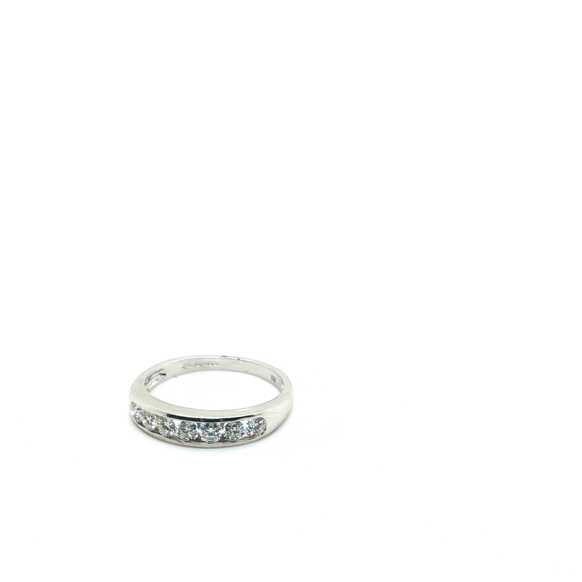 Round Brilliant Cut Diamond Full Eternity Ring in 18k White Gold