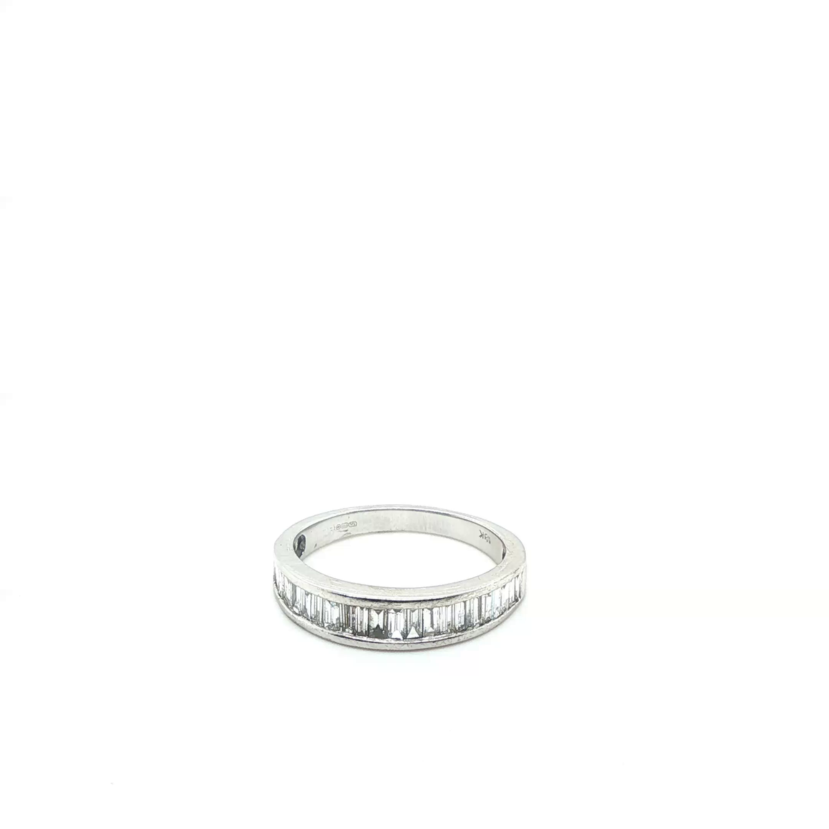 White Gold Baguette Cut Diamond Eternity Band