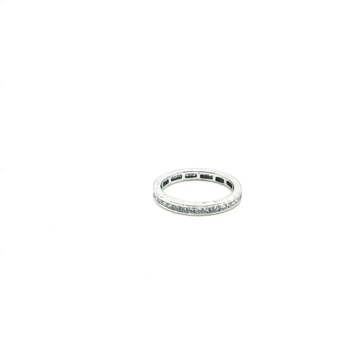 Square Step Cut Diamond Eternity Ring in Platinum