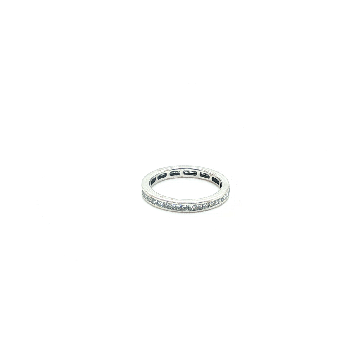 Square Step Cut Diamond Eternity Ring in Platinum