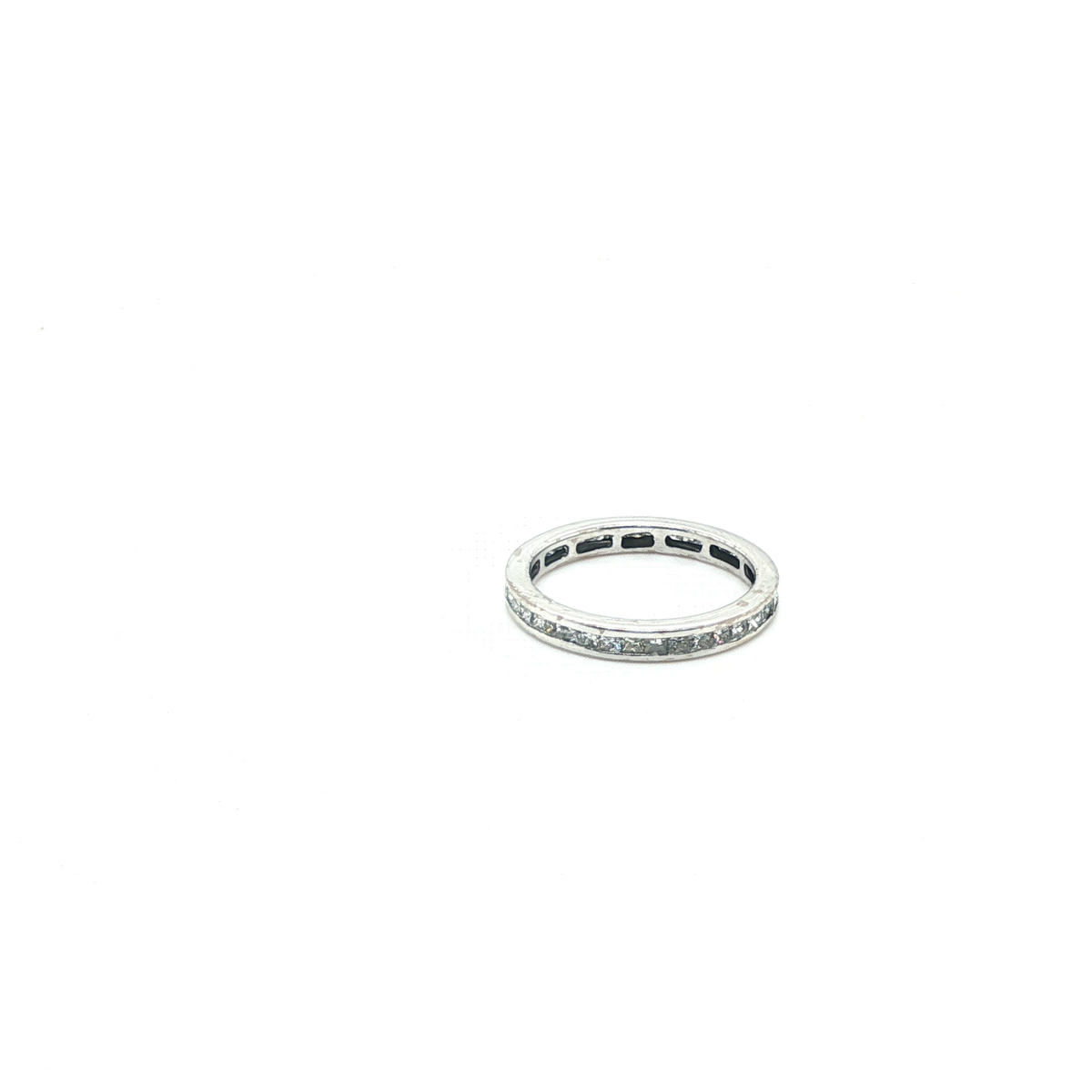 Square Step Cut Diamond Eternity Ring in Platinum